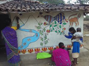 Local community in village Chandidih, Jharkhand through Udbhav, the project supported by Artreach India. 